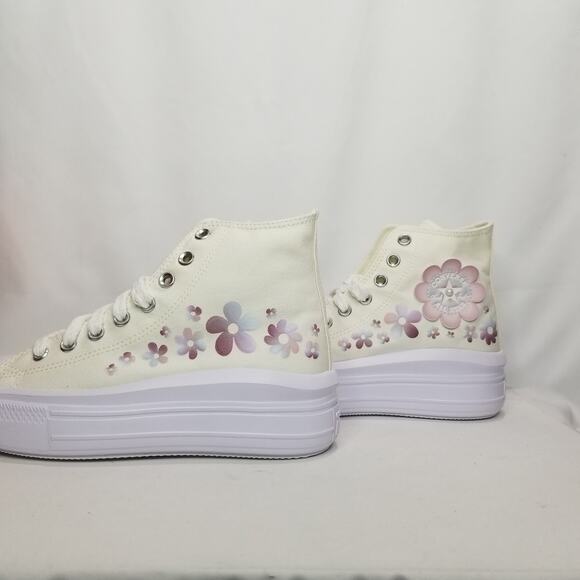 Converse Women CTAS Move Gradient Flowers Lift Hi Tops Size 8.5 A14270C NWT - Picture 2 of 8